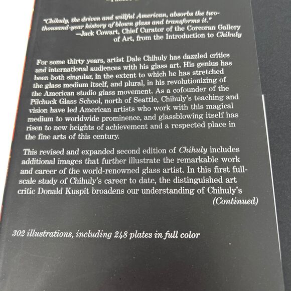 CHIHULY 1998 Revised Expanded 2nd Edition Donald Kuspit Hardcover DJ 2002 - Picture 4 of 10